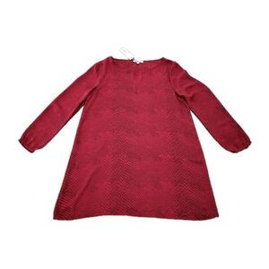 BB Dakota Melville Dress Size Large Red Long Sleeve Lightweight Sheath NWT